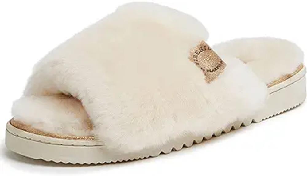 shearling slide sandal slipper