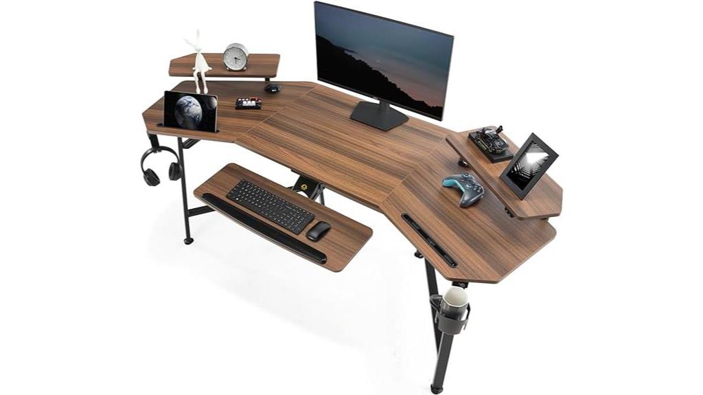 spacious computer desk design