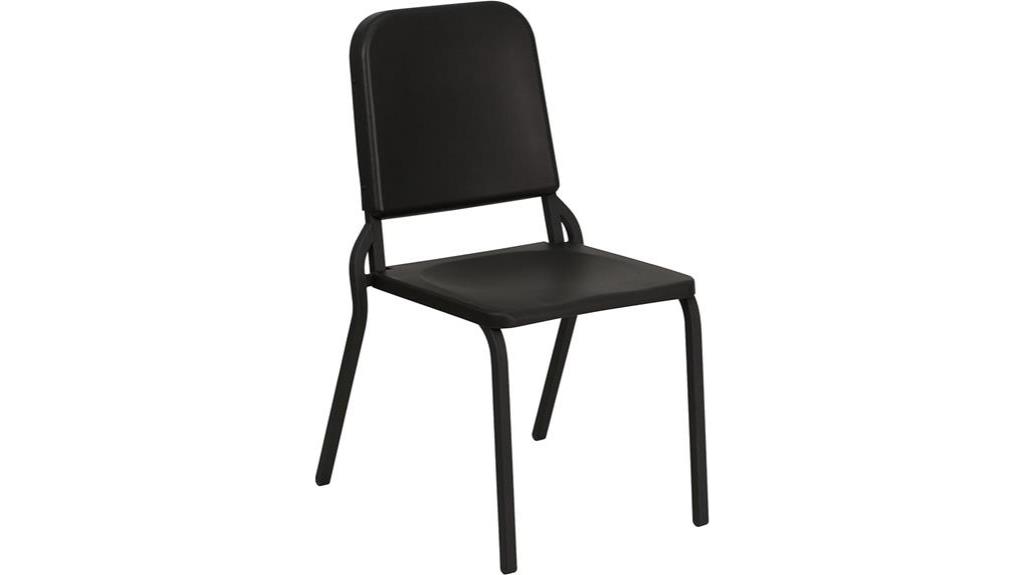 stackable black band chair