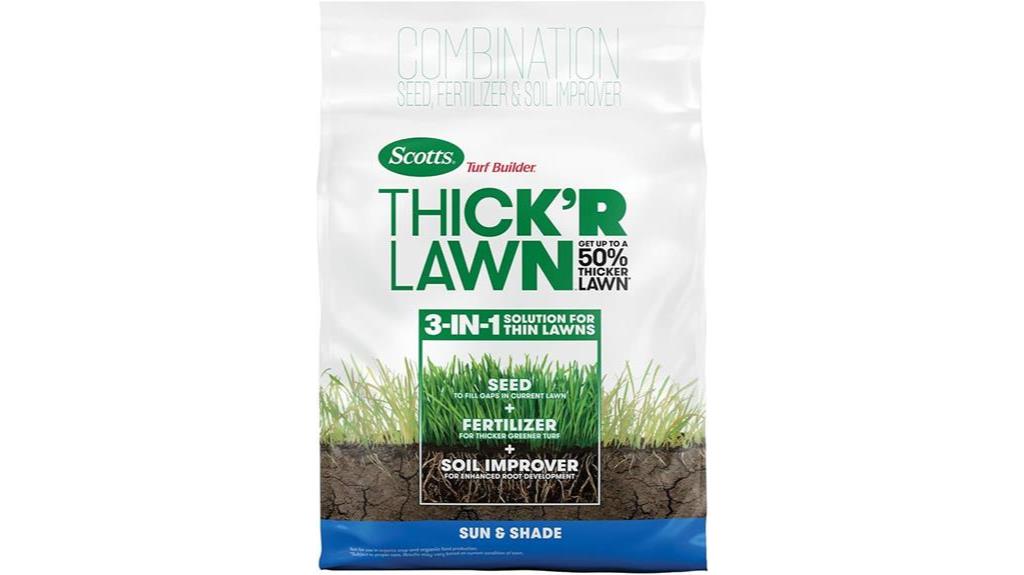 thick lawn with scotts
