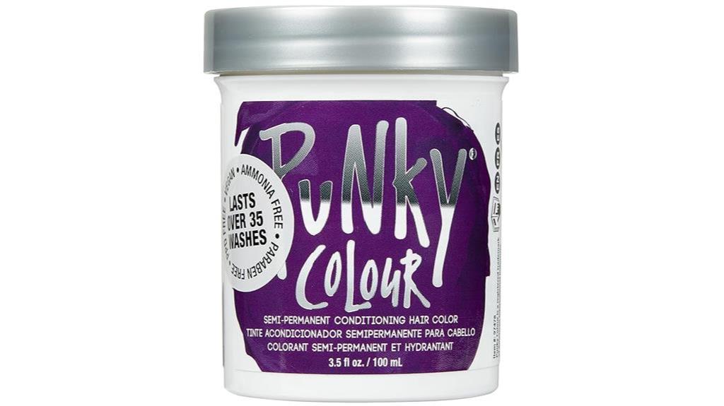 vibrant purple hair dye