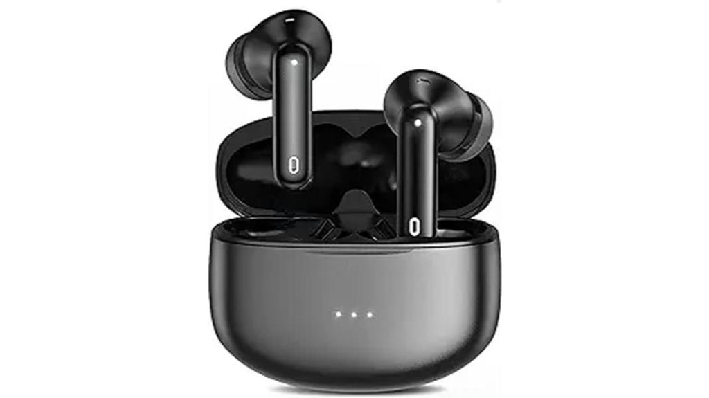 waterproof wireless earbuds with charging case