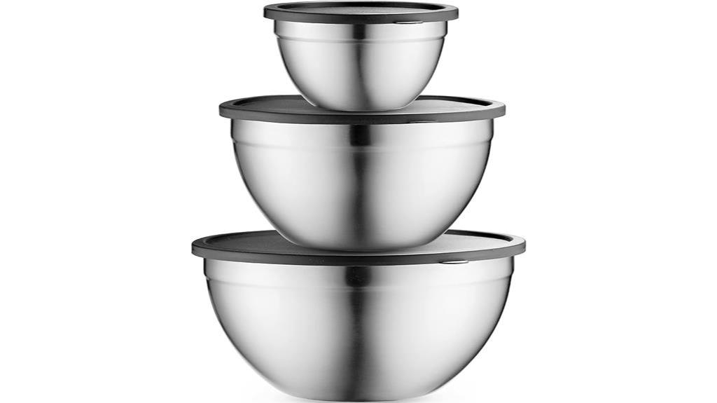 airtight stainless steel bowls