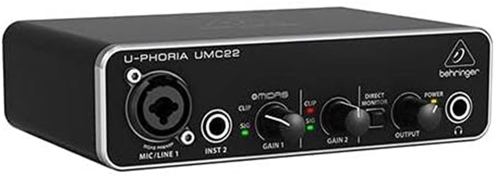 behringer umc22 usb interface