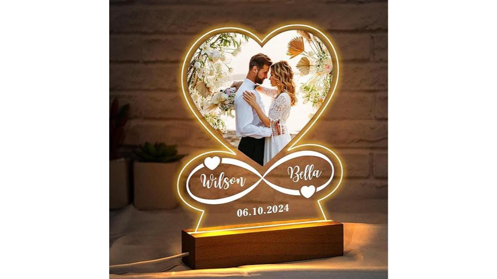 custom couples acrylic nightlight