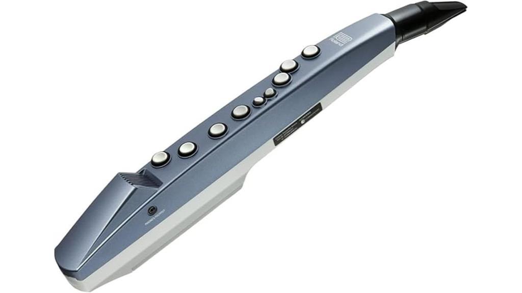 blue digital wind instrument