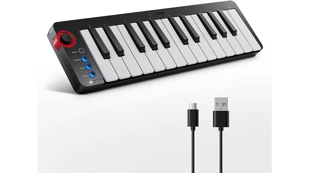 compact 25 key midi controller
