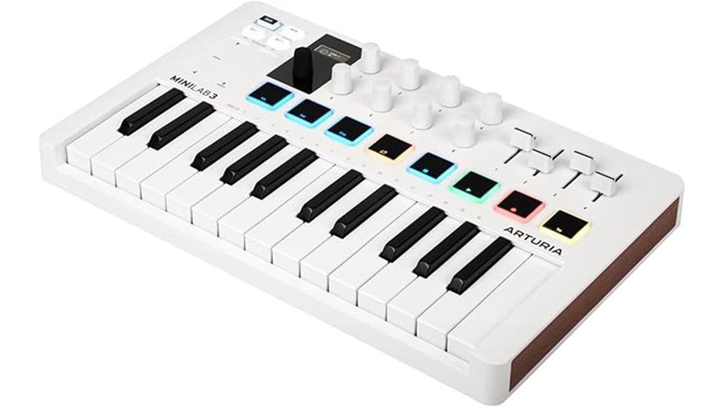 compact midi controller device