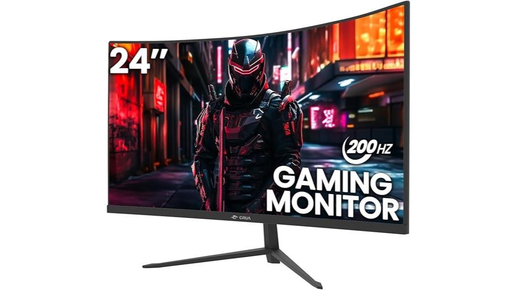 curved 24 inch gaming display