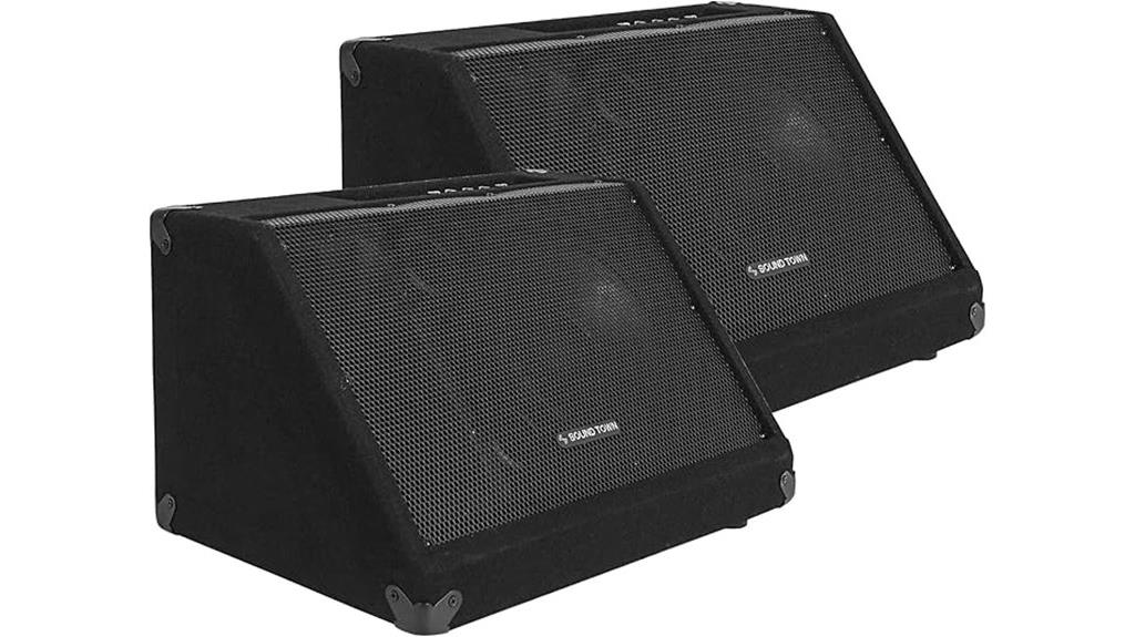 dual 10 inch pa speakers