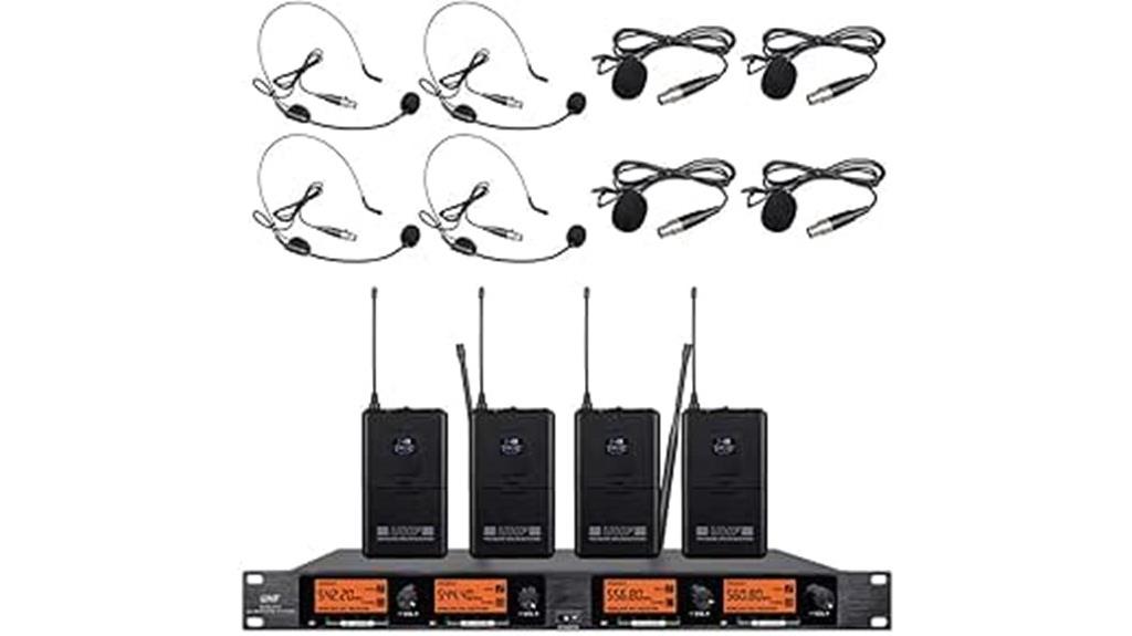 four channel lavalier microphone system