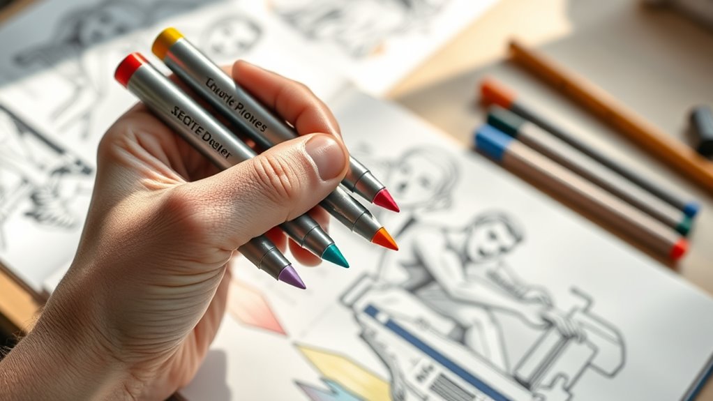 marker techniques for quick arrangements