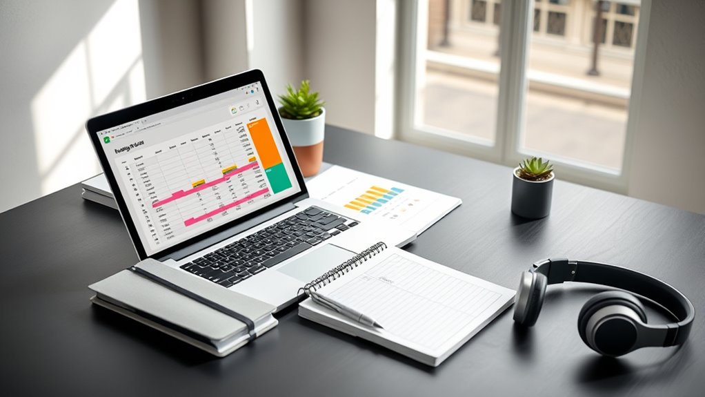 organized budget tracking tools