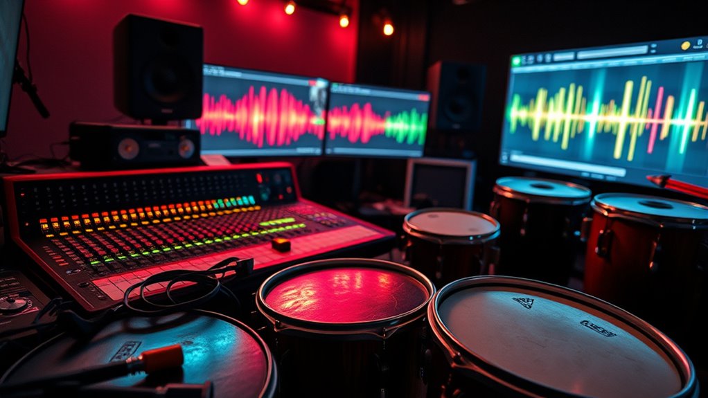percussive side chain textures
