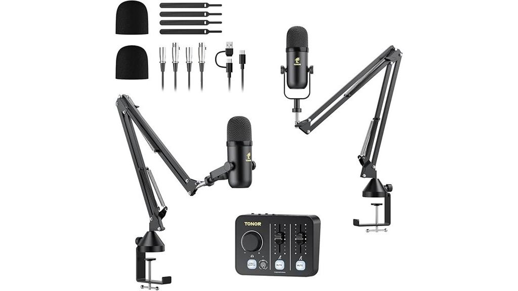 podcast microphone mixer bundle