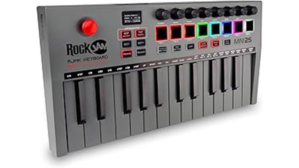 portable 25 key midi controller
