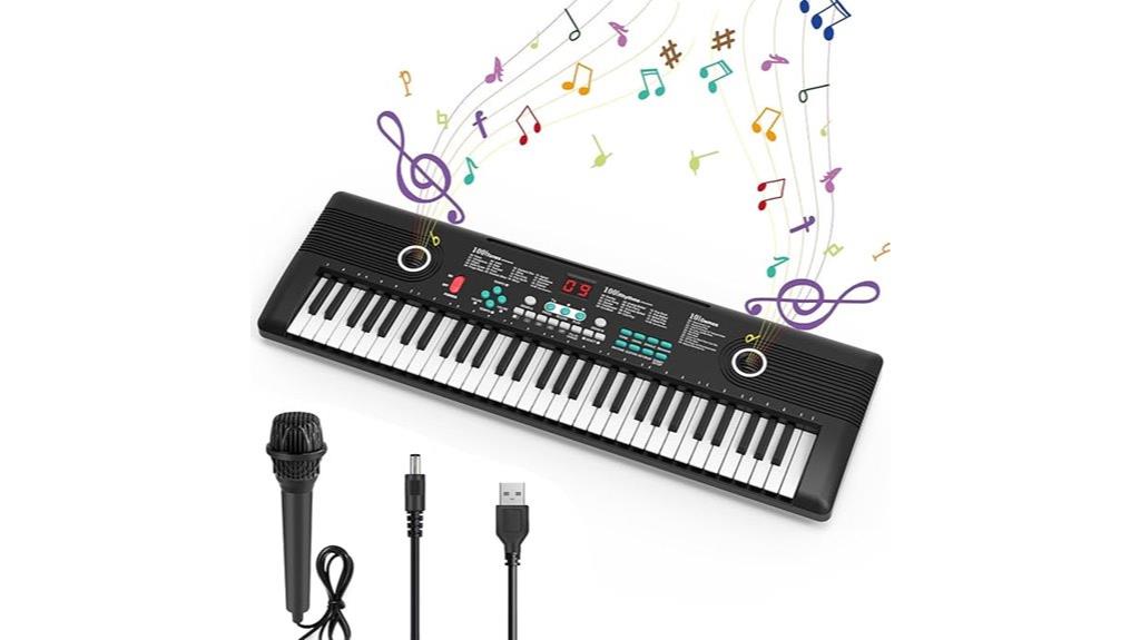 portable 61 key digital keyboard