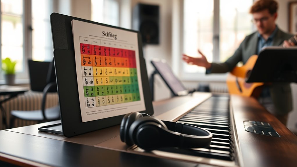 practice scales and solfege