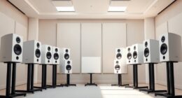 top white studio monitors