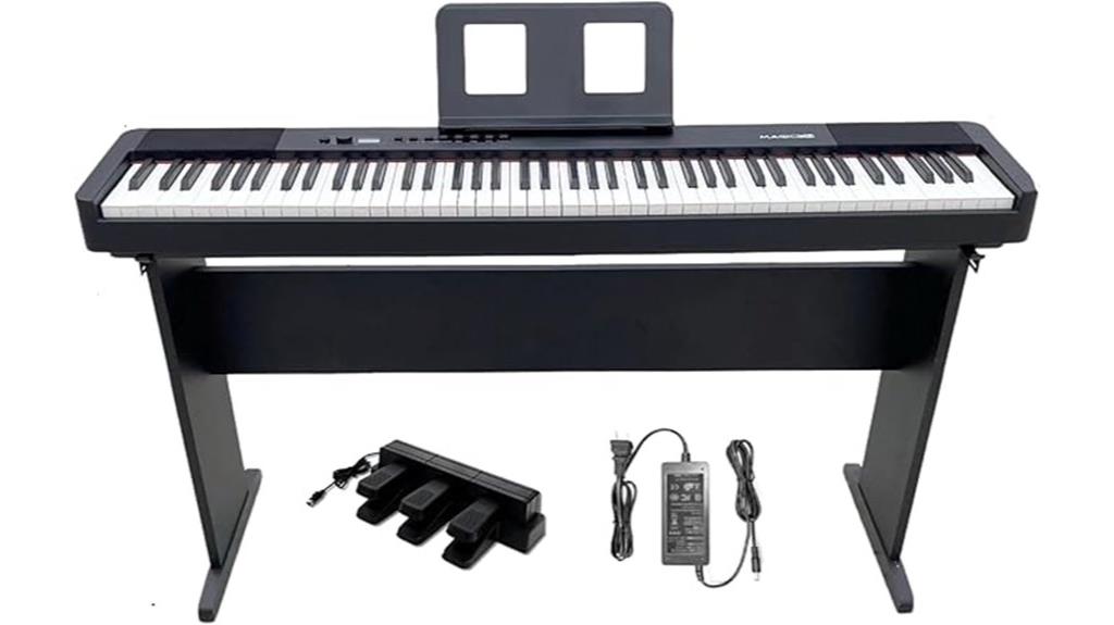 weighted keyboard piano with stand