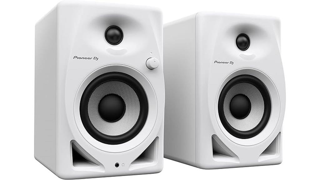 white desktop monitor speaker