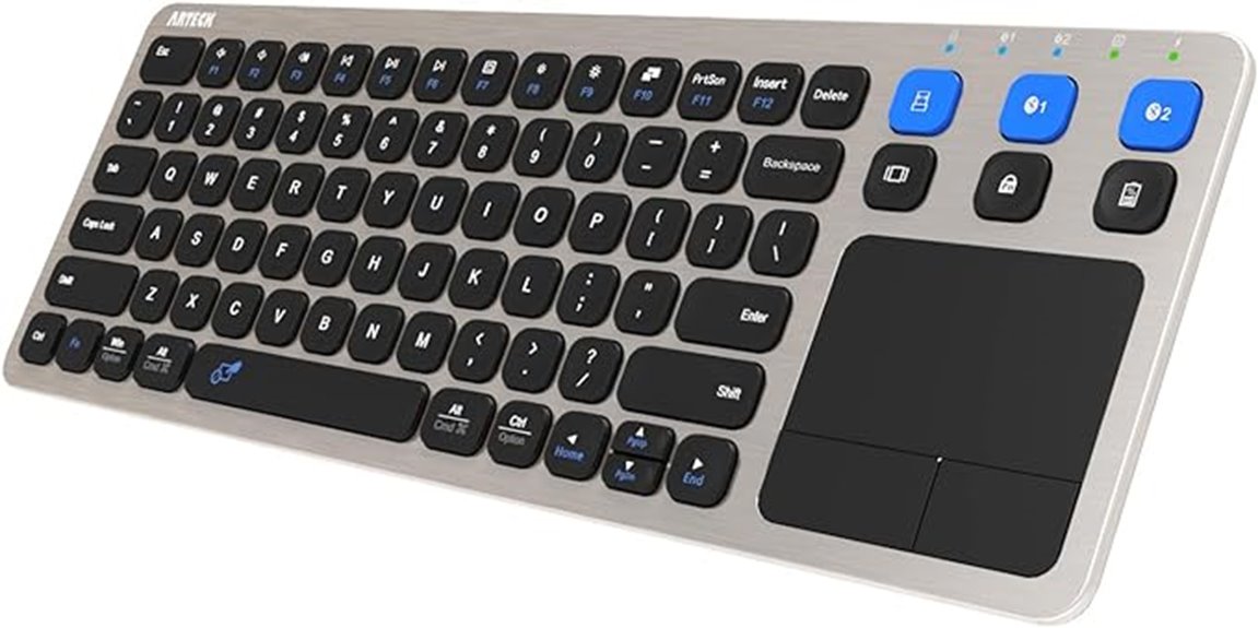 wireless bluetooth touch keyboard