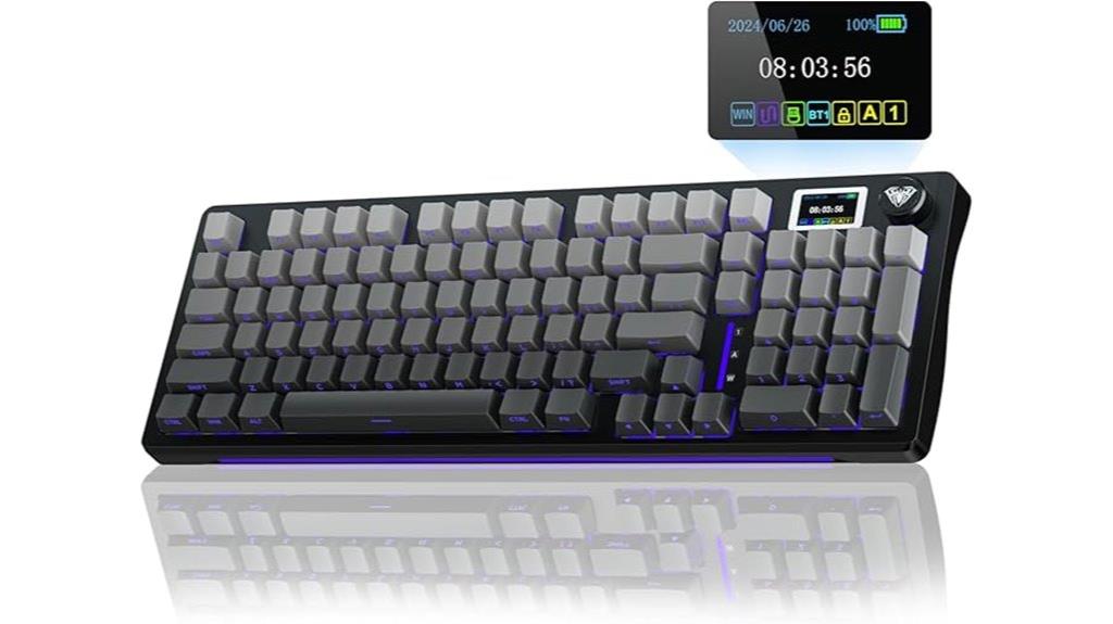 wireless mechanical keyboard with screen