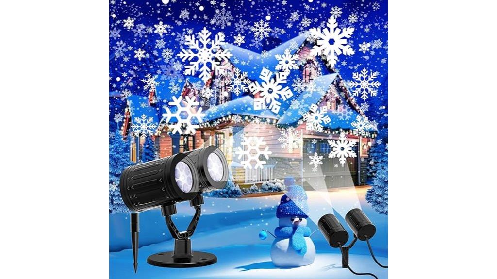 2025 double snowflake projector