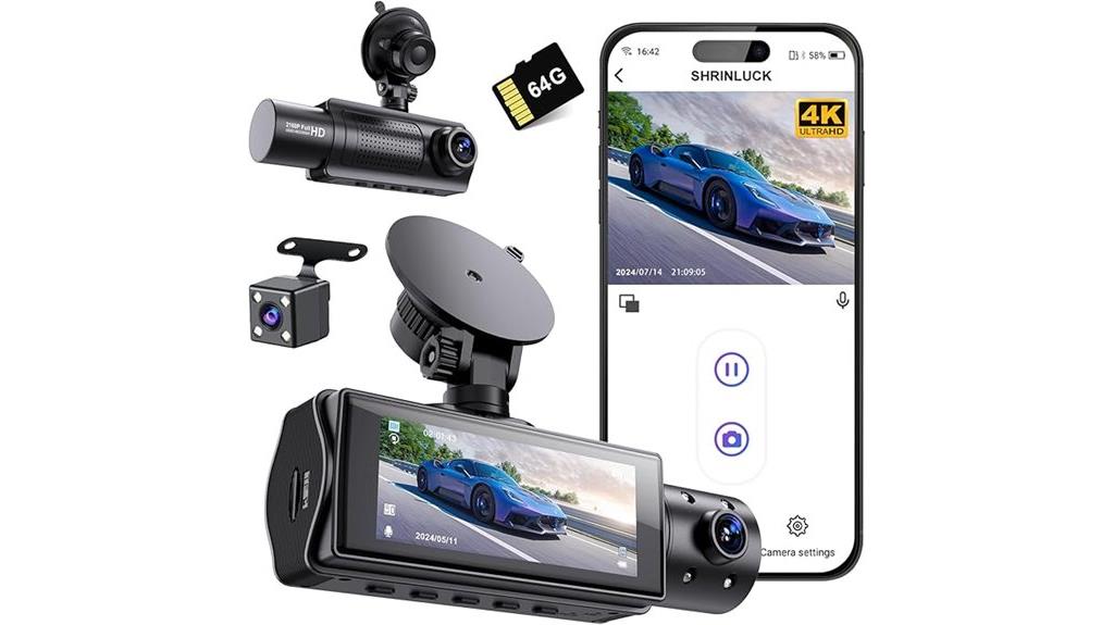 4k wifi dash camera