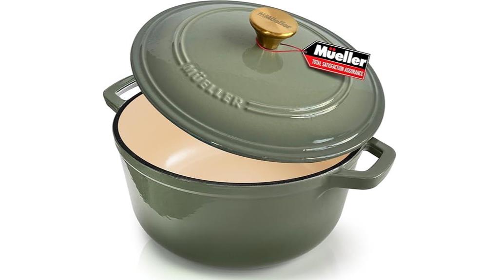 6 quart enameled cast iron dutch oven