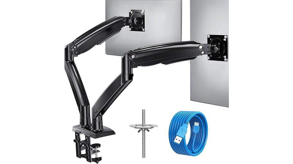 adjustable dual monitor arms