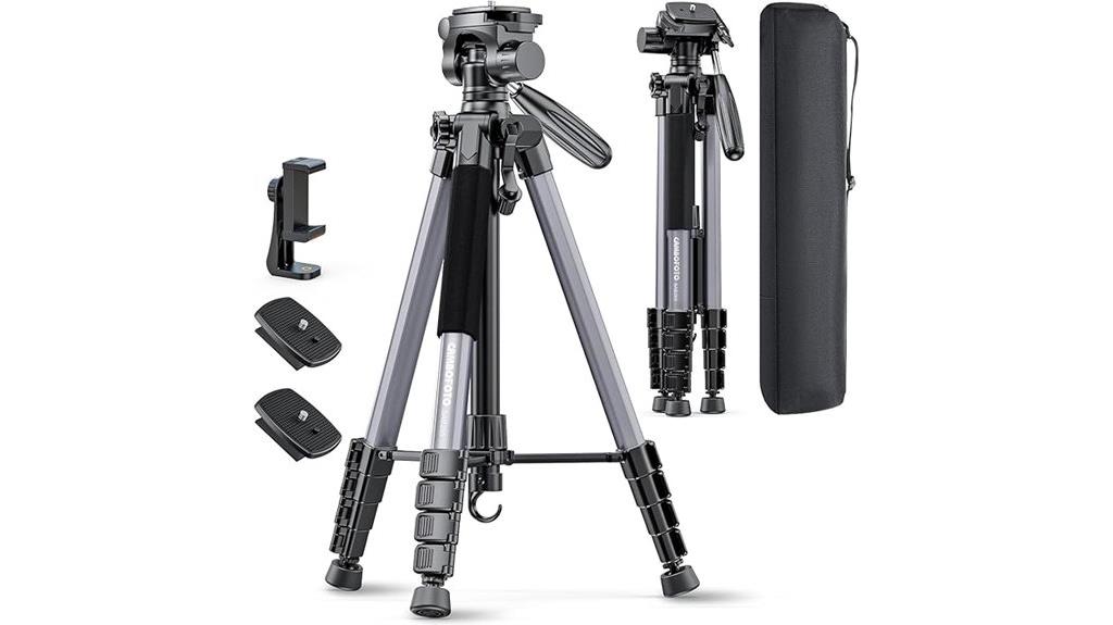 aluminum tripod with phone