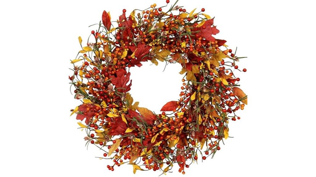 autumn leaf berries wreath
