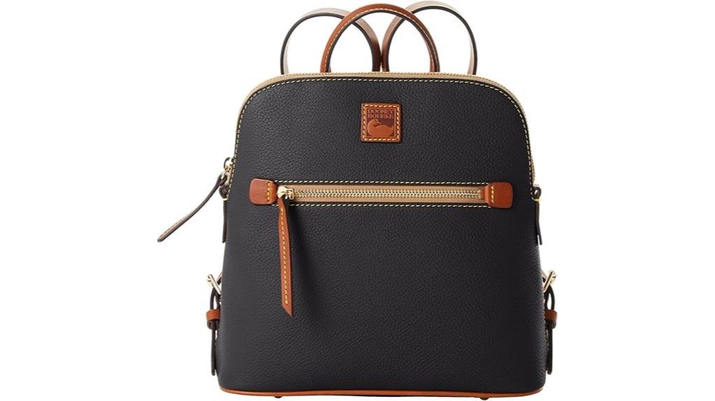 black pebble grain backpack