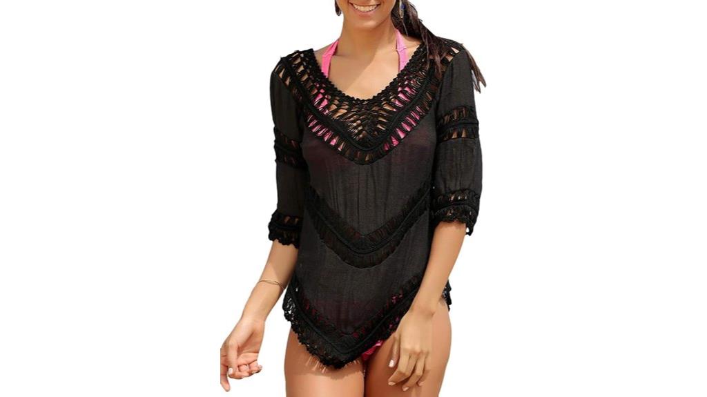 boho crochet v neck top