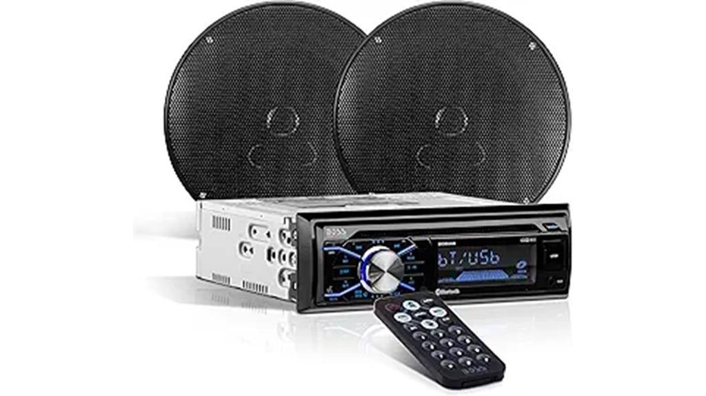 boss stereo with speakers