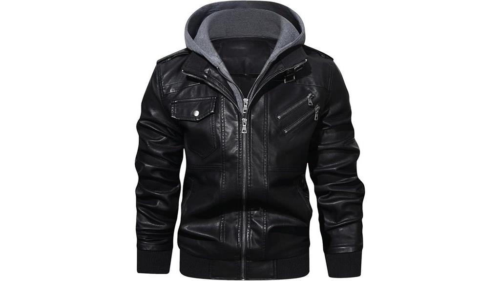casual faux leather motorcycle