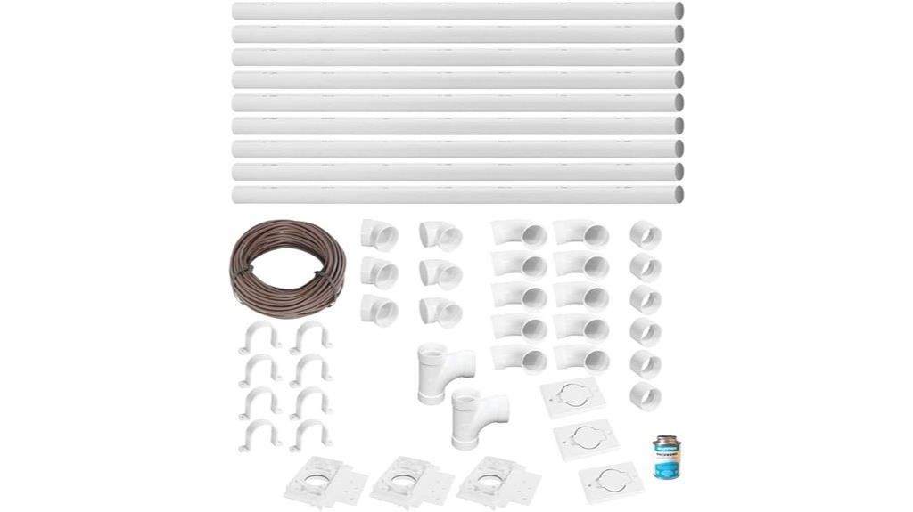central vacuum installation components