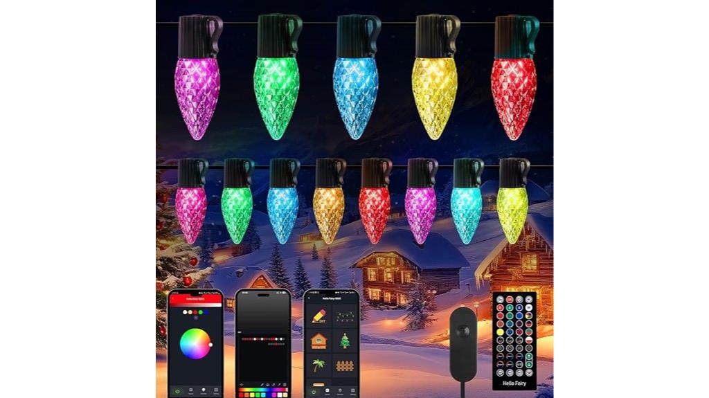 colorful app controlled outdoor christmas lights