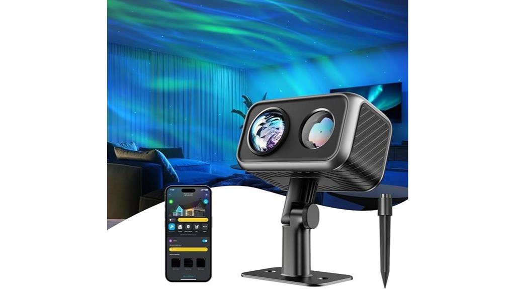 colorful outdoor projector lighting