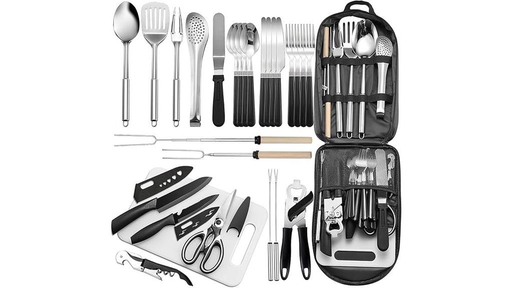 compact camping cooking set