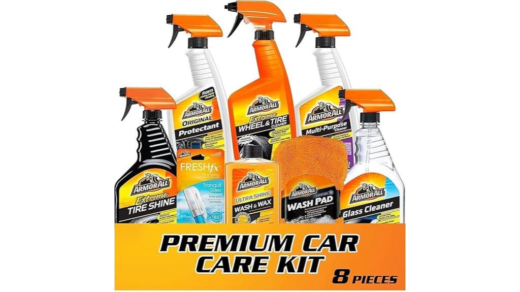 complete eight piece car care kit