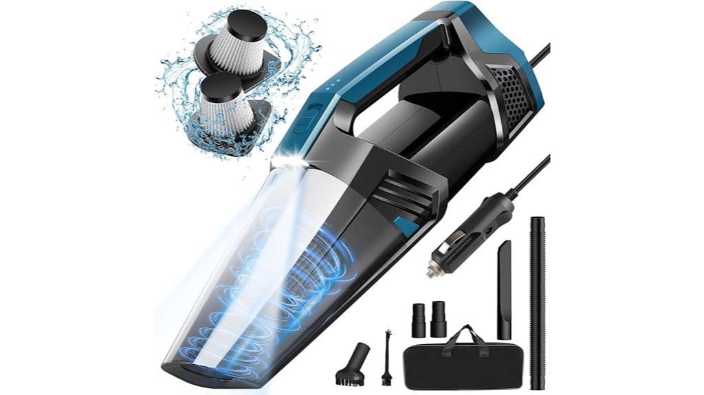 corded car vacuum with led