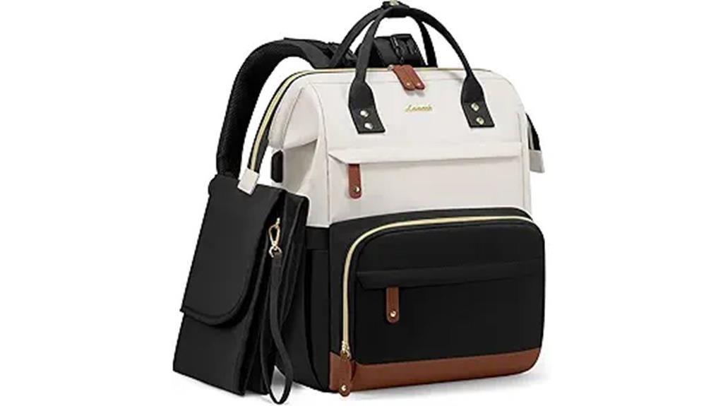 diaper bag with changing station