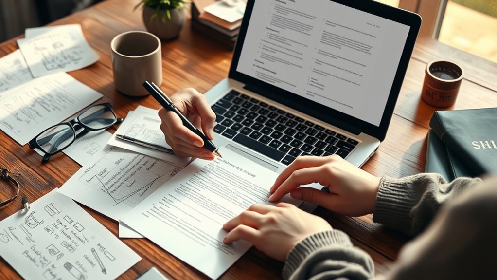 drafting and presenting initial versions