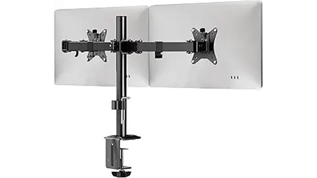 dual monitor arm mount