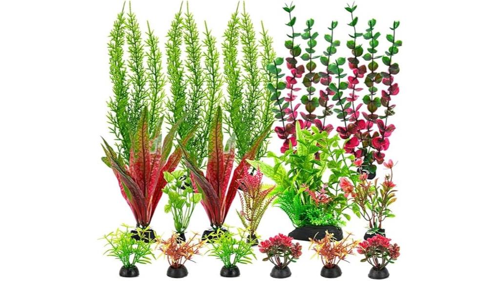 eighteen artificial aquarium decorations