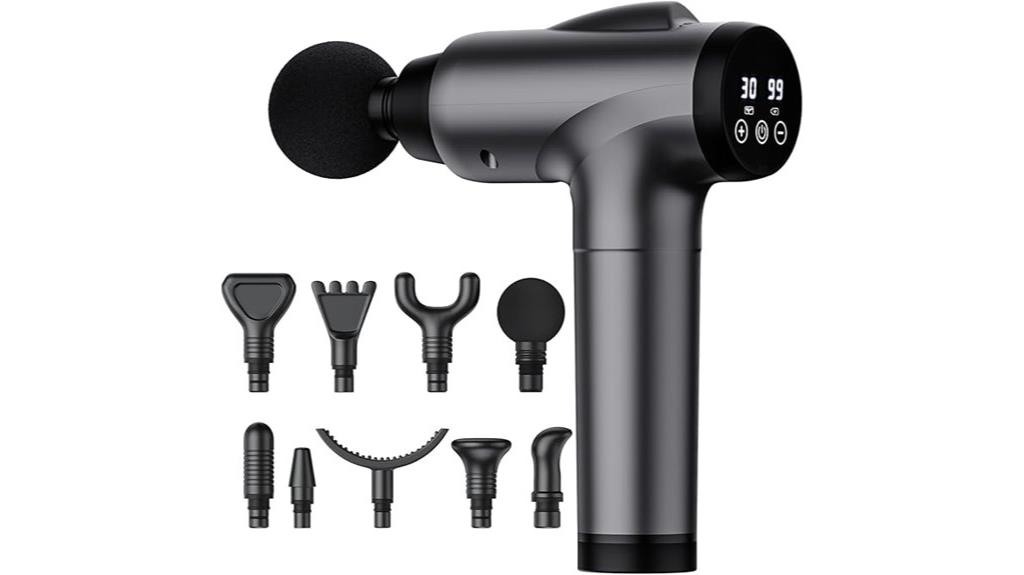 electric massage gun with attachments