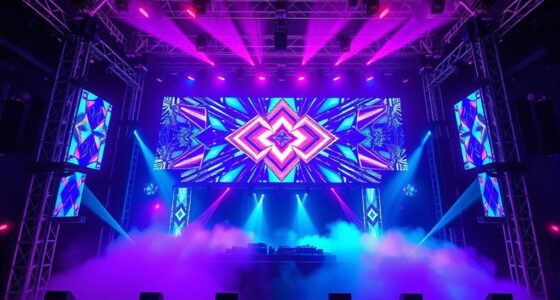 electronic music stage setups