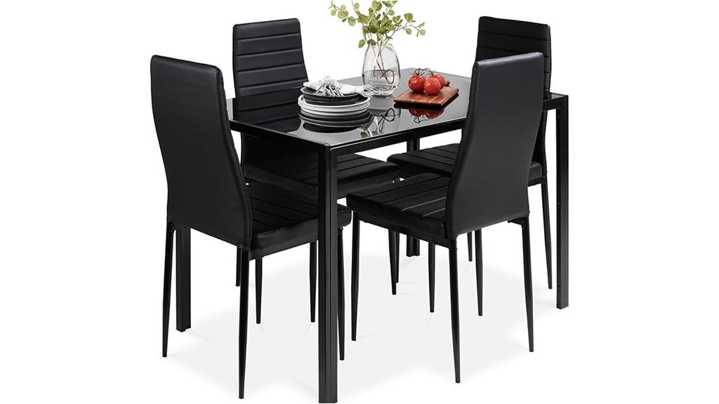 elegant glass dining table